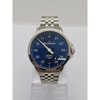 MeisterSinger Unomat UN918 Anti Magnetic 300m Blue Dial 43mm Divers Watch