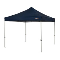 OZtrail Deluxe 3x3m Gazebo 2 White Solid Walls and 2 Solid Walls Centre Zip Wall