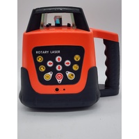 Rotary Laser Level Red Beam with Receiver Remote and Accessories in Hard Case