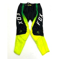 Fox 180 Mens Motocross Monster Pants Black Green Yellow Size 34