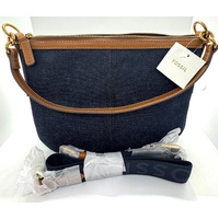 Fossil Jolie Denim Crossbody Shoulder Bag with Strap