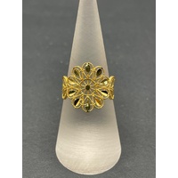 Ladies 21ct Yellow Gold Filigree Design Ring