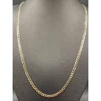 Unisex 9ct Yellow Gold Curb Link Necklace