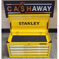 Stanley 27 Inch 4 Drawer Top Chest Yellow Finish No Key