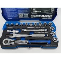 Kincrome K27020 Lok-On 1/2 Inch Drive 18 Piece Metric Ratchet Set