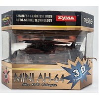 Syma Mini AH-64 Infrared Radio Controlled Helicopter Smallest Lightest Ages 8+