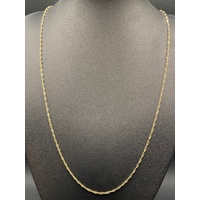 Unisex 9ct Yellow Gold Margarita Twist Link Necklace