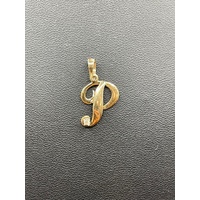 Ladies 9ct Yellow Gold Letter P Pendant