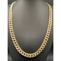 Men's 9ct Yellow Gold Pattern Curb Link Necklace