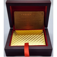 Dollar Direct 999.9 24 Carat Gold Foil Plated Playing Cards with Certificate