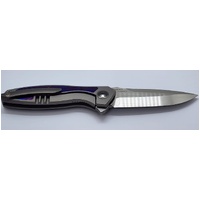 Maxace Perseus Folding Knife Grey Titanium Handle Timascus MagnaCut OM47-0-D