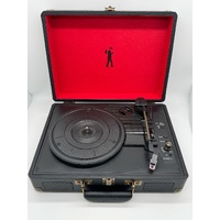 Flea Market Retro Suitcase Turntable with Handle FMRTCBK2MK2 Black