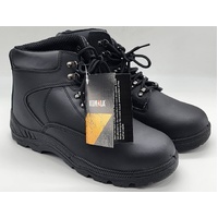 Kembla KS201 Steel Toe Cap Genuine Leather Lace Up Safety Boots Black Size 9