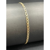 Ladies 9ct Yellow Gold Anchor Link Anklet