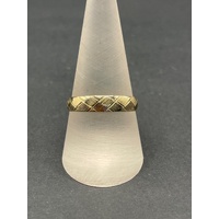 Unisex 9ct Yellow Gold Pattern Band Ring