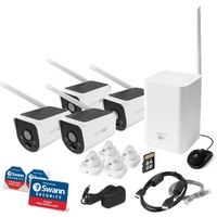 Swann MaxRanger4K Solar Wireless Security Camera Kit with Power Hub