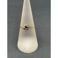 Ladies 9ct Yellow Gold Blue Gemstones Ring