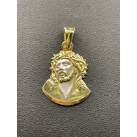 Unisex 18ct Yellow Gold Jesus Religious Pendant