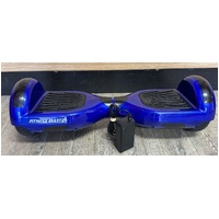 Fitness Master Blue Self Balancing Electric 2 Wheel Hoverboard and Charger Cable