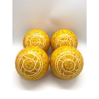 Aero F1 Turbo Pro 3H Set of 4 Yellow Lawn Bowls with Case