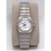 Omega Constellation 25mm Diamond Watch Stainless Steel 895.1201 Swiss Made