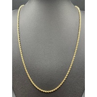 Ladies 18ct Yellow Gold Singapore Twist Link Necklace