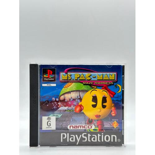 Ms. Pac-Man Maze Madness PlayStation 1 PS1 Action and Adventure Video Game