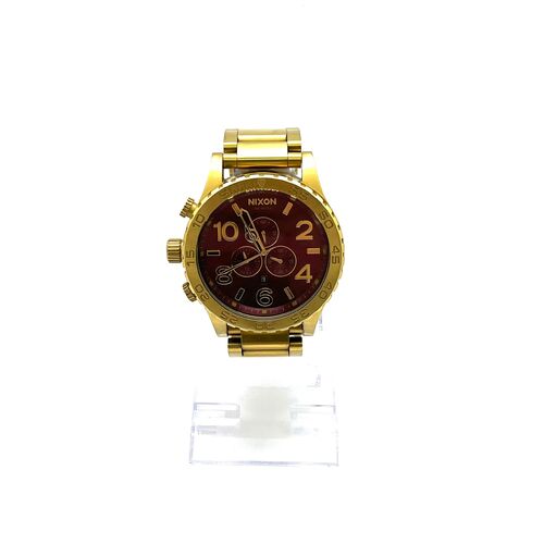 Nixon X Culture Kings 51-30 Chrono Gold/Oxblood 300m Stainless Steel Watch