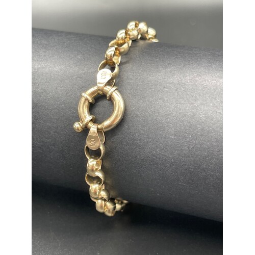 Ladies 9ct Yellow Gold Belcher Link Bracelet