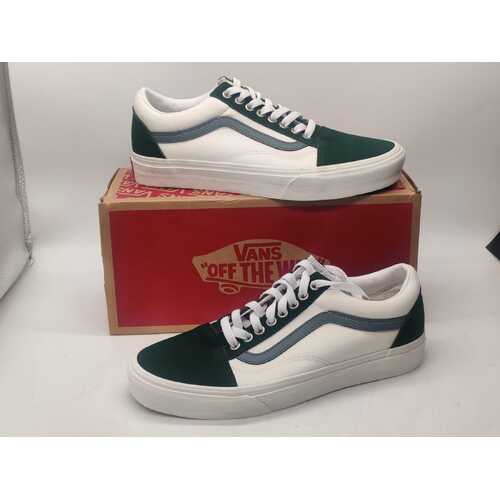 Vans Old Skool Varsity Canvas Blue/Green VN0A5JMIBLG Size 8 US Men (Pre-owned)