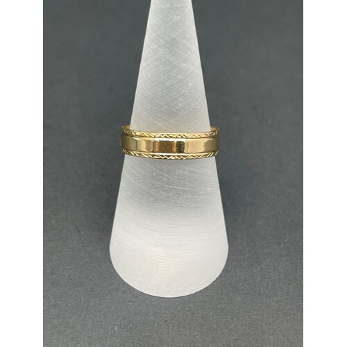 Unisex 18ct Yellow Gold Band Ring (Pre-Owned)