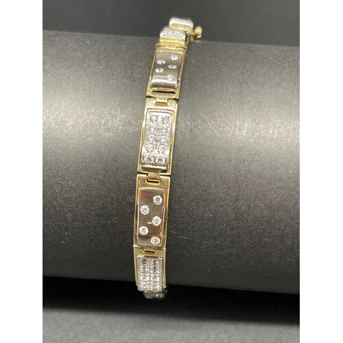 Unisex 9ct Yellow Gold Fancy Link Bracelet (Pre-Owned)