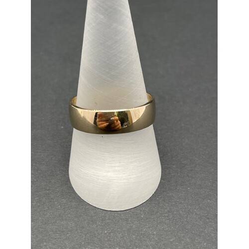 Unisex 9ct Yellow Gold Plain Band Ring (Pre-Owned)