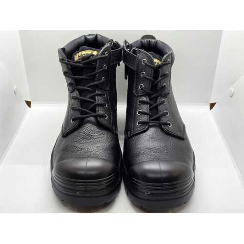 Hard Yakka Y60260 Gravel Black Lace Leather Safety Boots Size 11 UK US 12