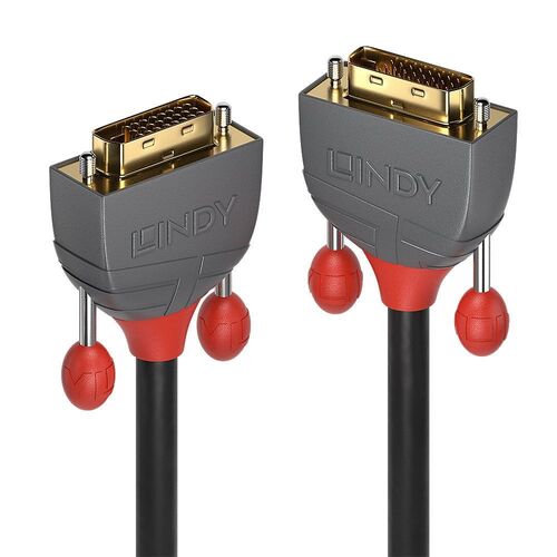 Lindy 20m 65.6ft DVI-D SLD Dual Link Cable Gold Line Anthra 36228