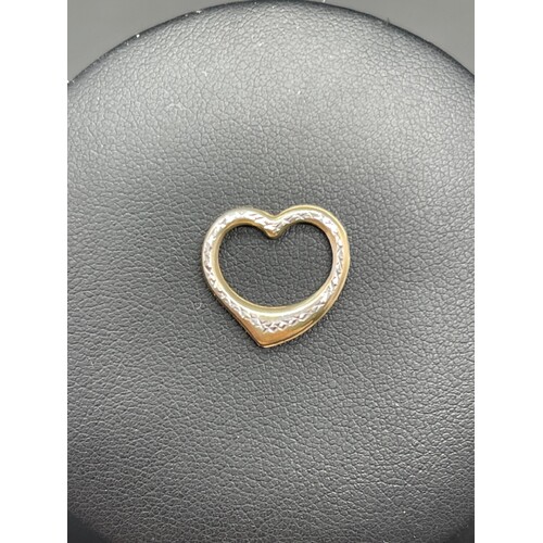 Ladies 9ct Yellow Gold Heart Pendant