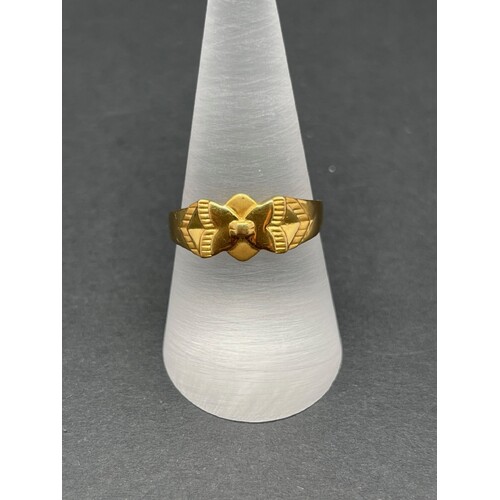 Ladies 22ct Yellow Gold Bow Ring