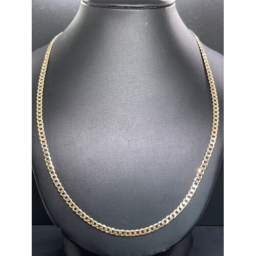 Unisex 9ct Yellow Gold Curb Link Necklace