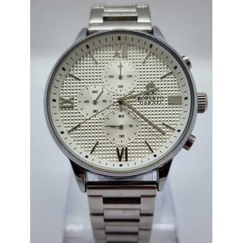 Roberto Carati Jarrod Multifunction Mens Silver Watch Stainless Steel Case