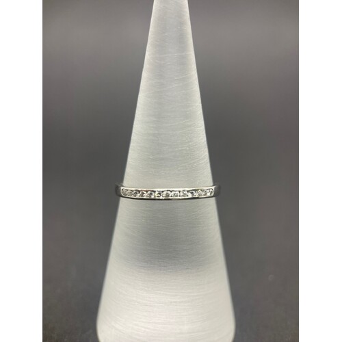 Ladies 18ct White Gold Diamond Band Ring