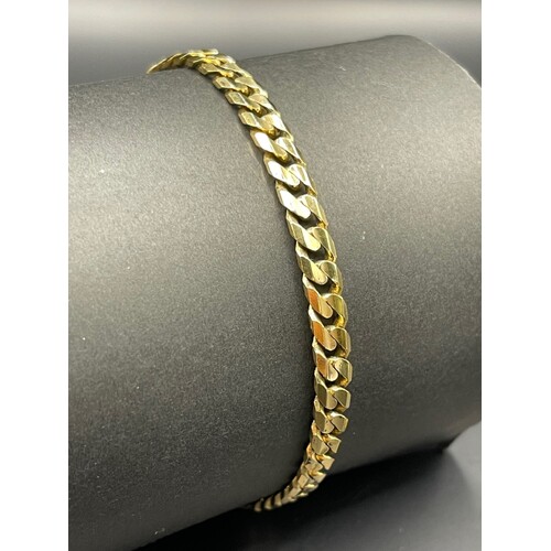 Unisex 9ct Yellow Gold Curb Link Bracelet