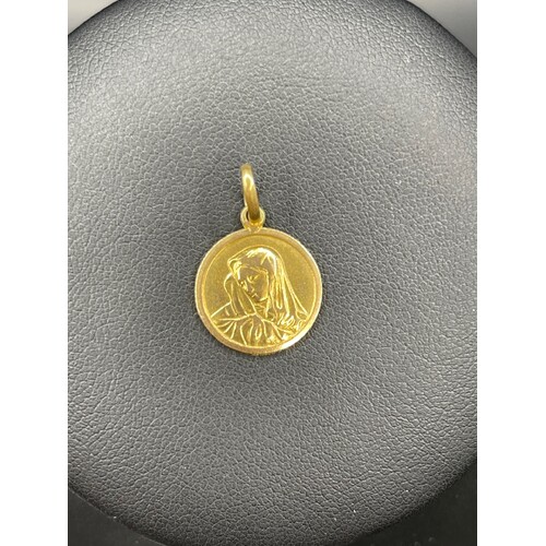 Unisex 18ct Yellow Gold Religious Pendant