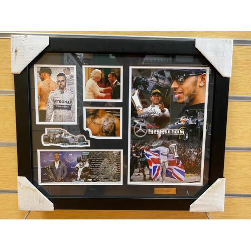 Lewis Hamilton F1 Racing Memorabilia Signed Frame Limited Edition 65/499 + COA