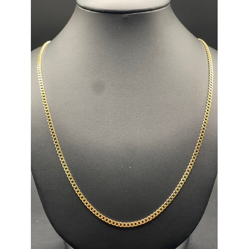 Unisex 9ct Yellow Gold Curb Link Necklace