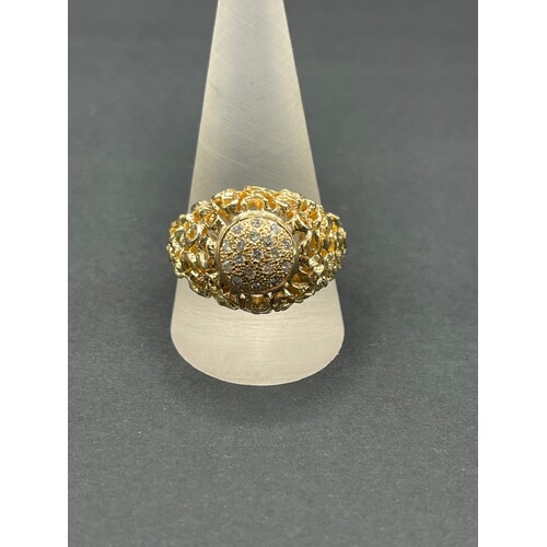 Unisex 18ct Yellow Gold Diamond Ring