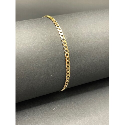 Mens 9ct Yellow Gold Curb Link Bracelet