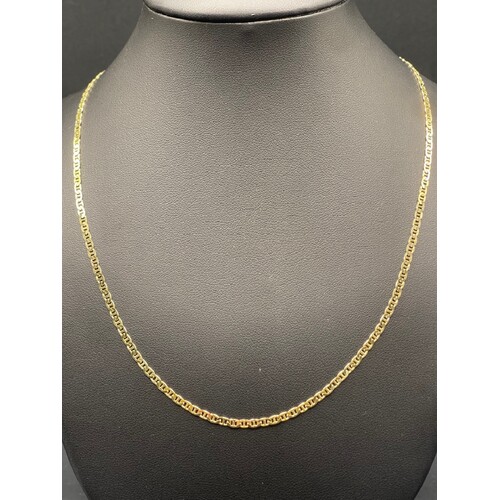 Unisex 18ct Yellow Gold Anchor Link Necklace