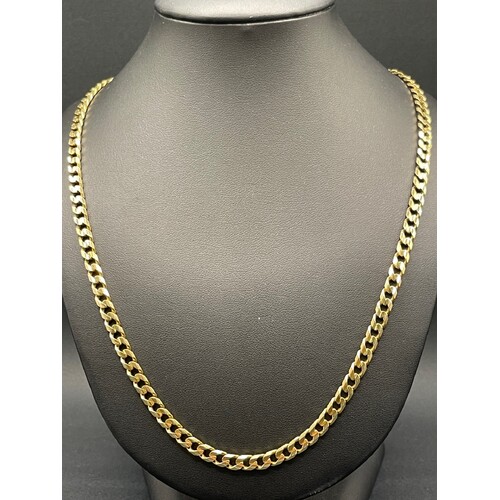 Men's 9ct Yellow Gold Tight Curb Link Necklace