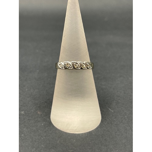 Ladies 9ct White Gold Diamond Band Ring