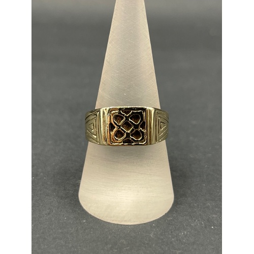 Mens 9ct Yellow Gold Ring